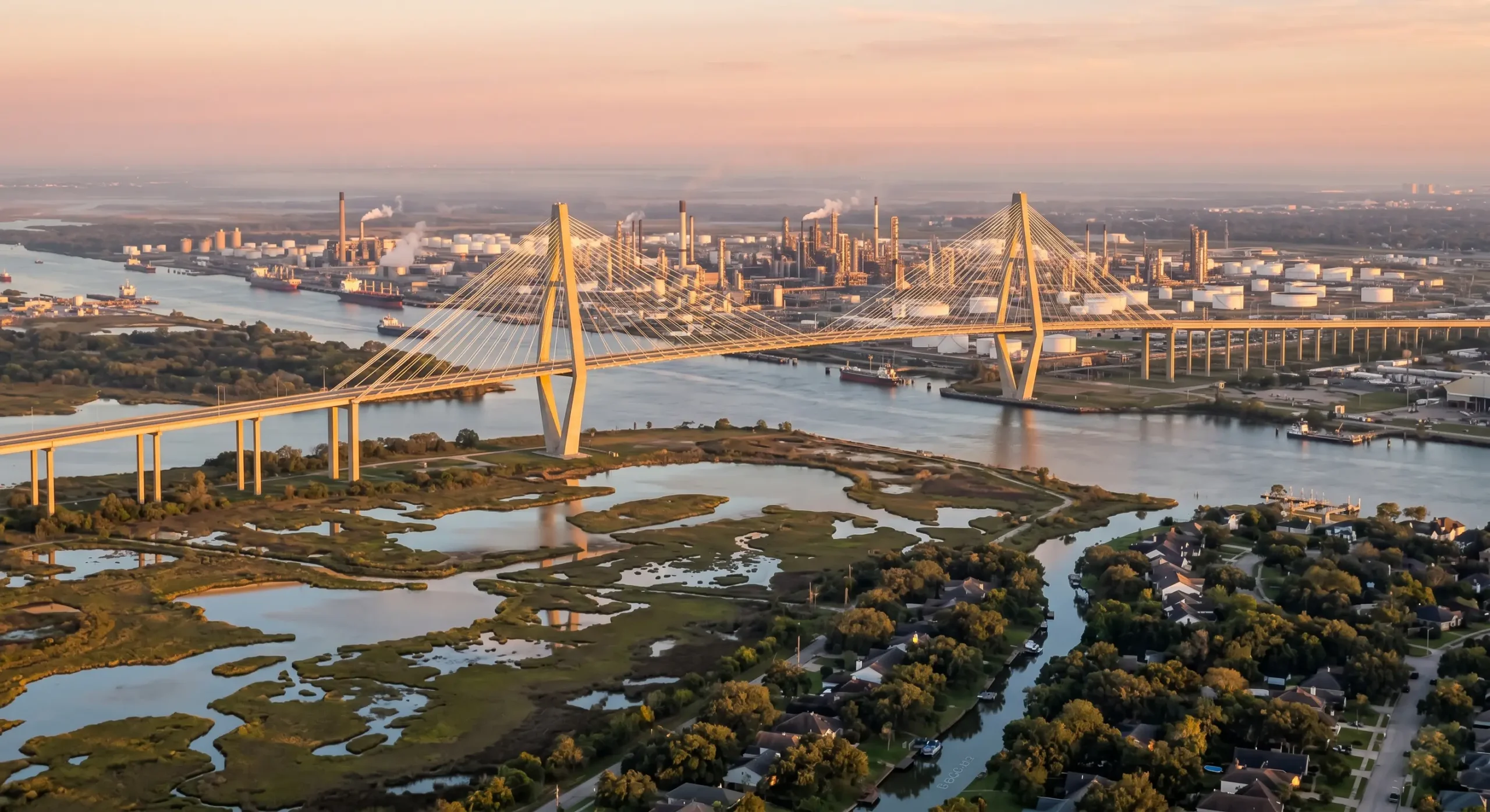 Aerial view of Baytown, TX