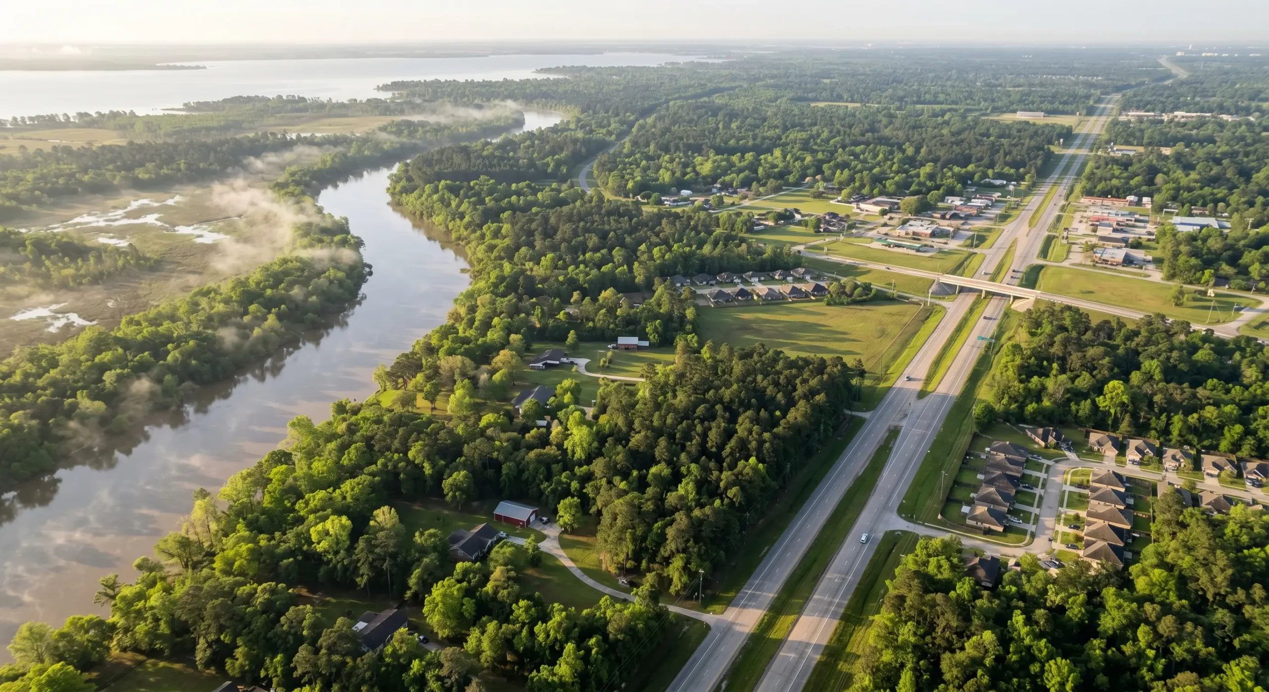 Aerial view of Crosby, TX