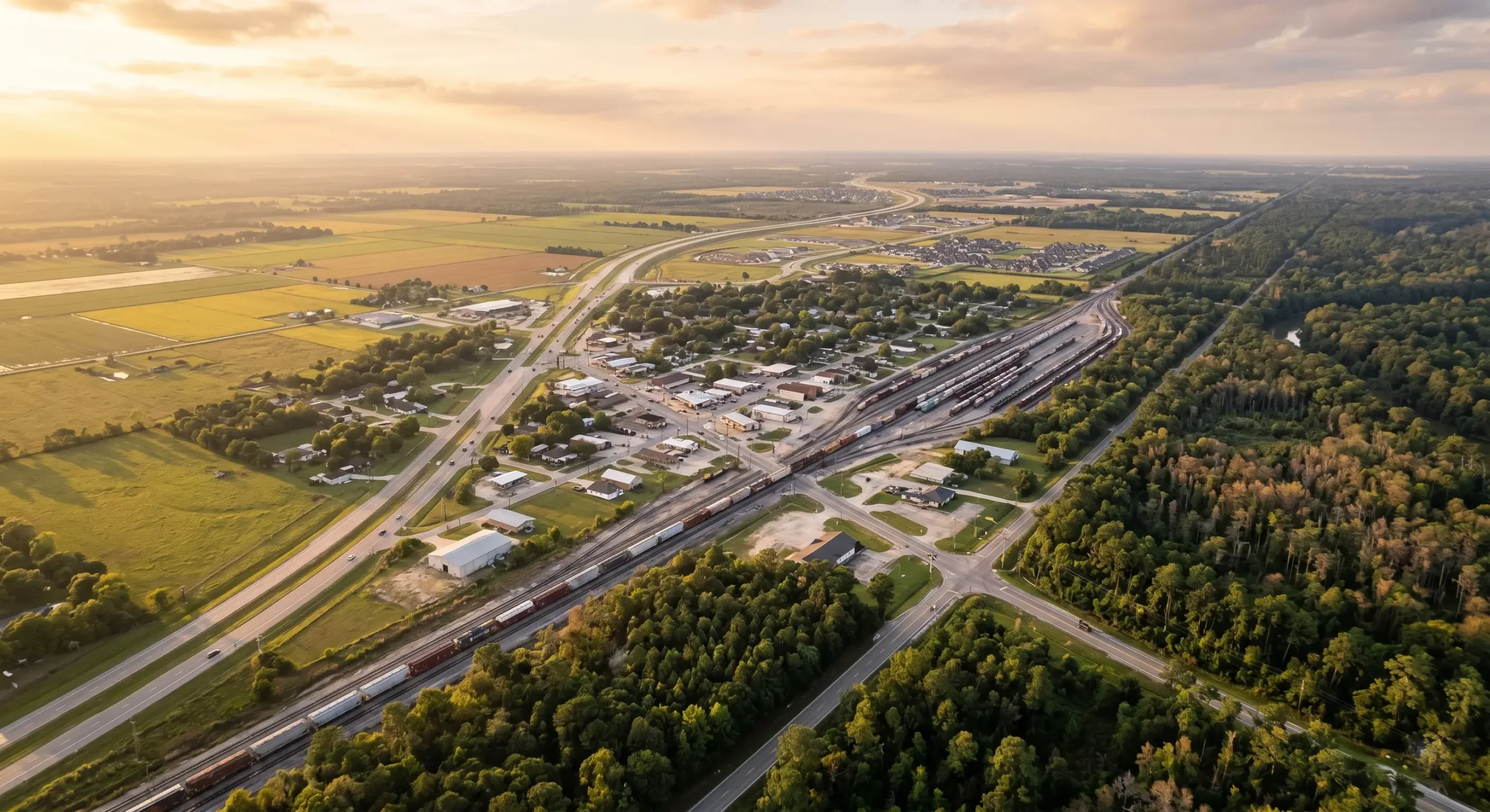 Aerial view of Dayton, TX