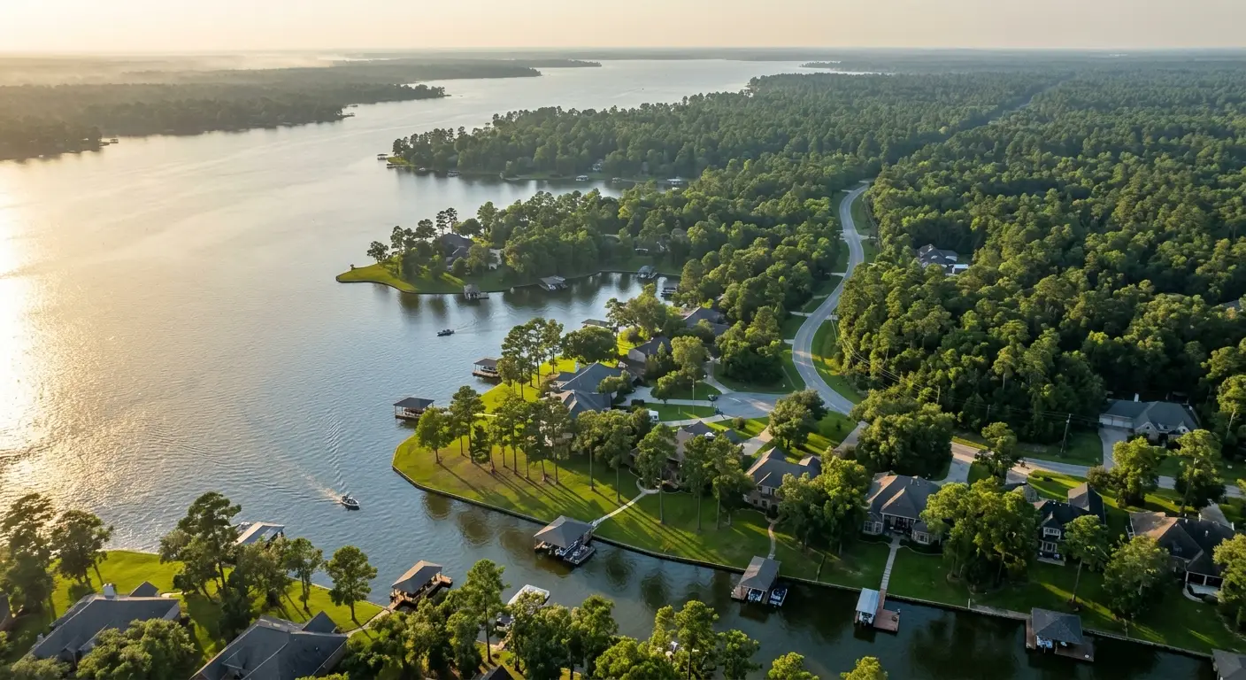 Aerial view of Huffman, TX