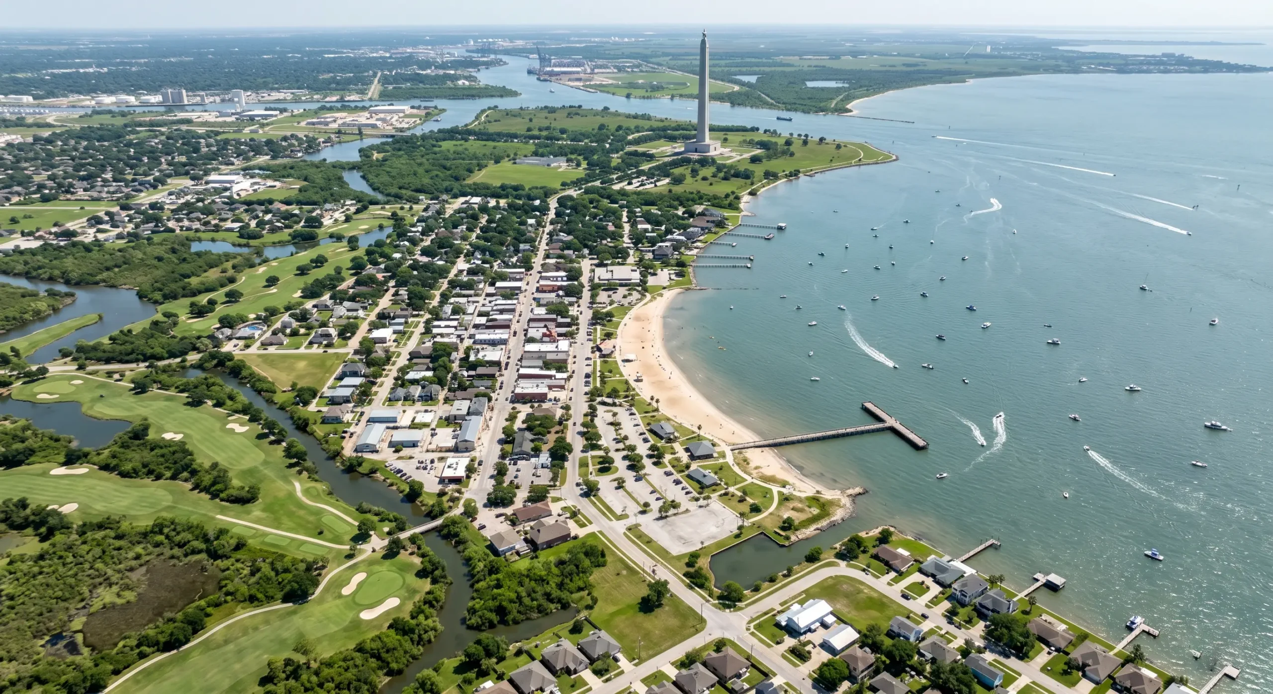Aerial view of La Porte, TX